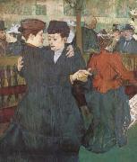 Henri de toulouse-lautrec Two Women Dancing at the Moulin Rouge (mk09) oil painting picture wholesale